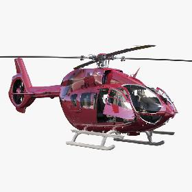 Airbus Helicopters H145 with Cockpit Rigged 3D model